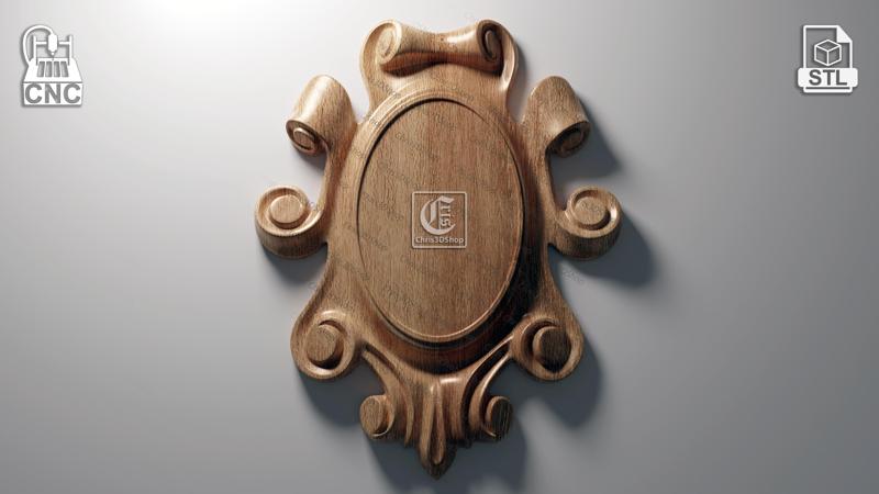 Decorative Plaque 2 - 3D STL Files for CNC