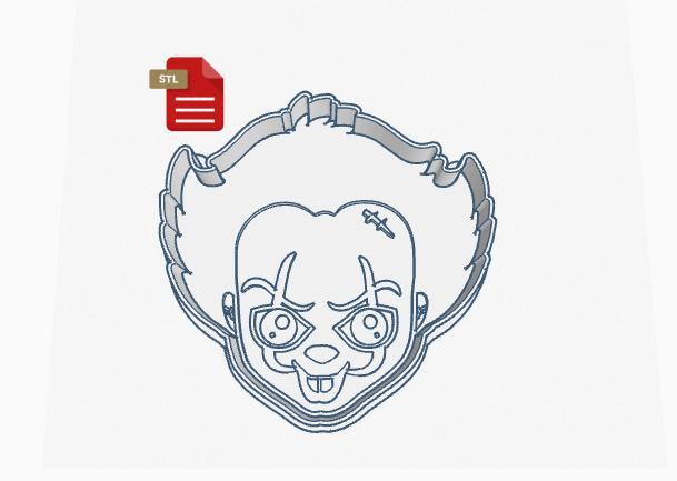 penny Clown Cookie Cutter and Stamp Files