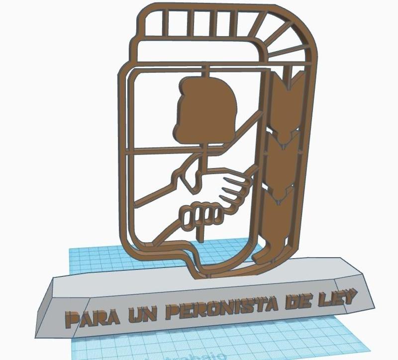 MENTION WITH THE JUSTICIALIST PARTY'S COAT OF ARMS