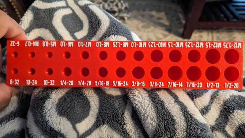 Nut and Bolt Thread Checker Holder