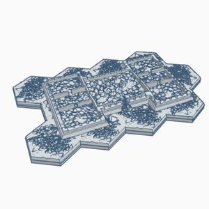 Destroyed Military Command HQ with Hex Base MilDHB007
