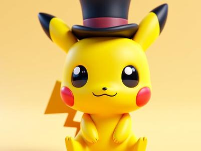 Pikachu in top hat