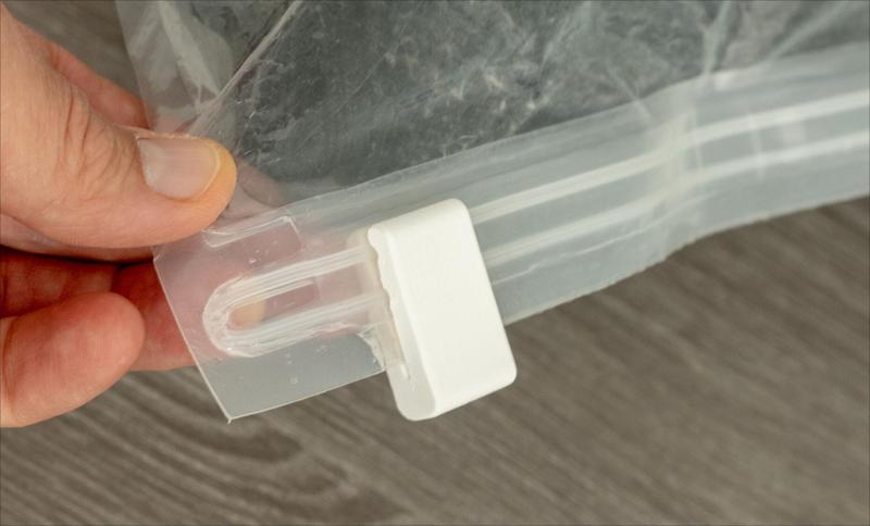 Zip storage bag closer