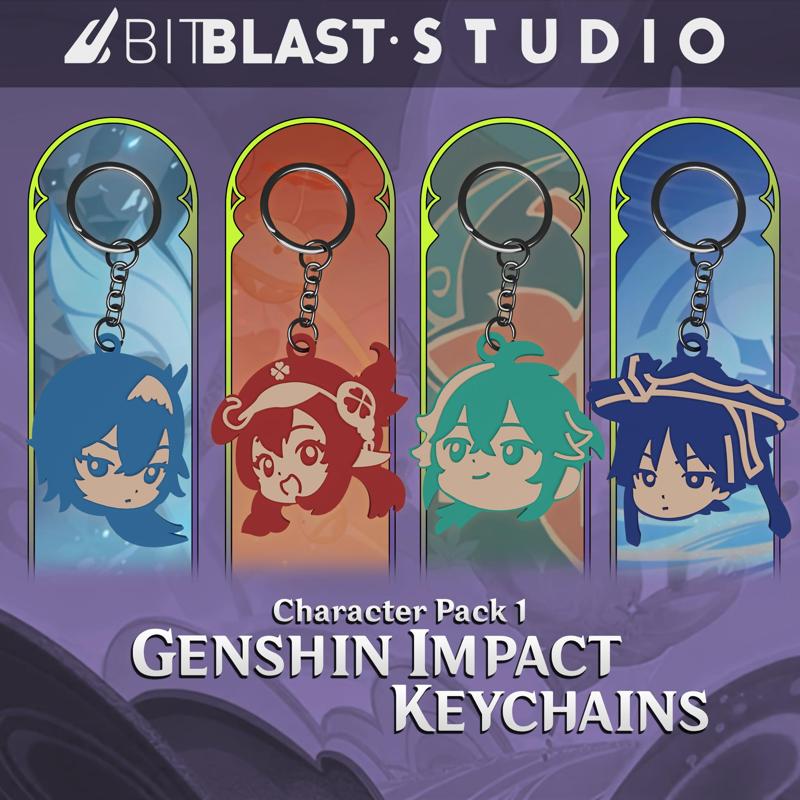Genshin Impact Character Pack 1 Keychains
