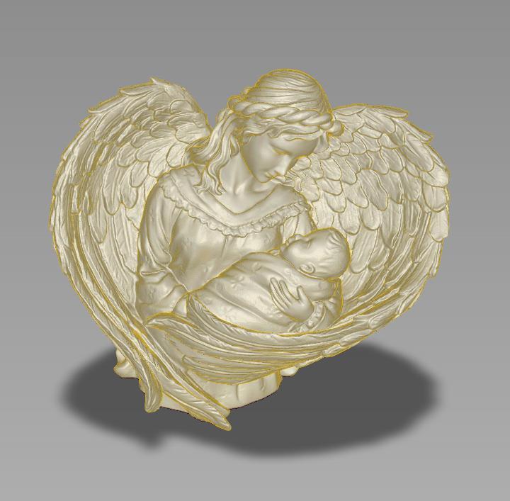 Beautiful angel with child