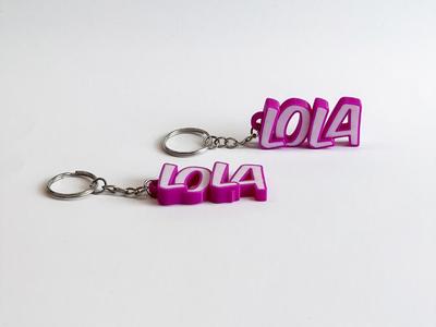 Beautiful keychain with the name Lola