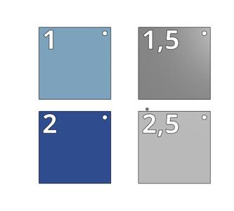Plates in 1mm; 1.5mm; 2mm; 2.5mm thickness (30x30mm)