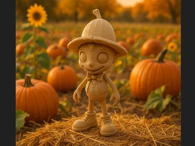The Adventurous Peanut Man – With Charm & Hat