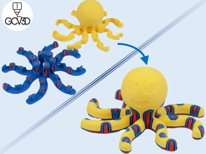 Spotted Octopus - Single Extruder - Triple Color