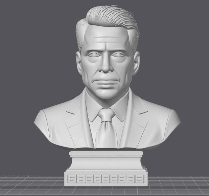Robert Downey Jr. Bust - 3D Model of the iconic Hollywood Actor