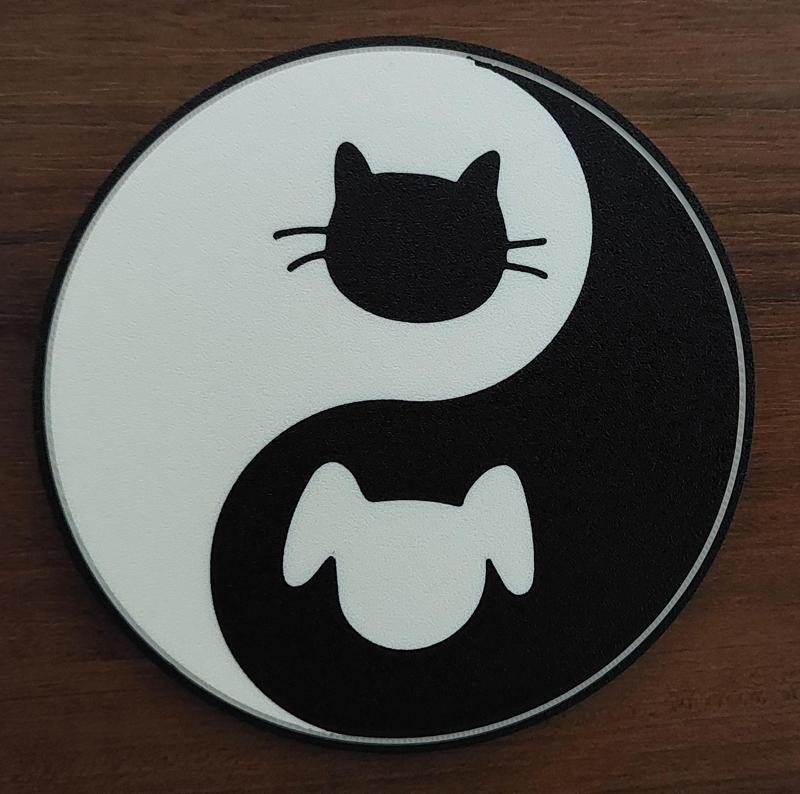 Yin yang coaster
