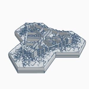 The Destroyed Triskelion Hex Map Scale HMSSFD057