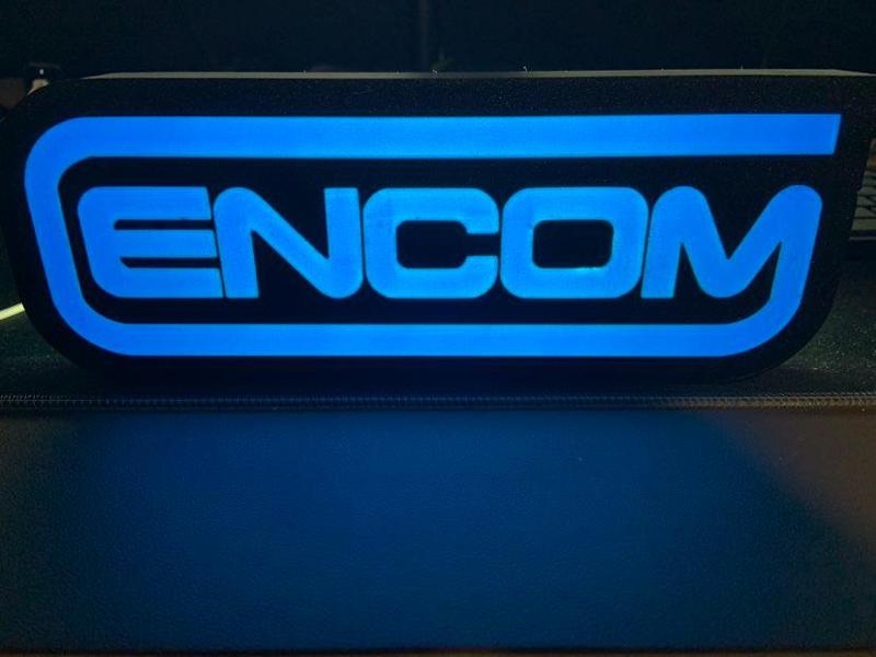 ENCOM logo lightbox - TRON