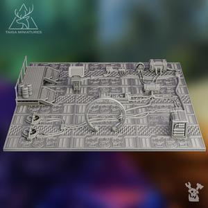 Sci-fi texture terrain plate + props bits