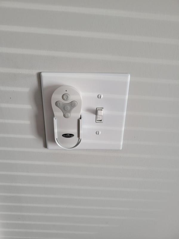 Light Switch with harbor breeze remote holder