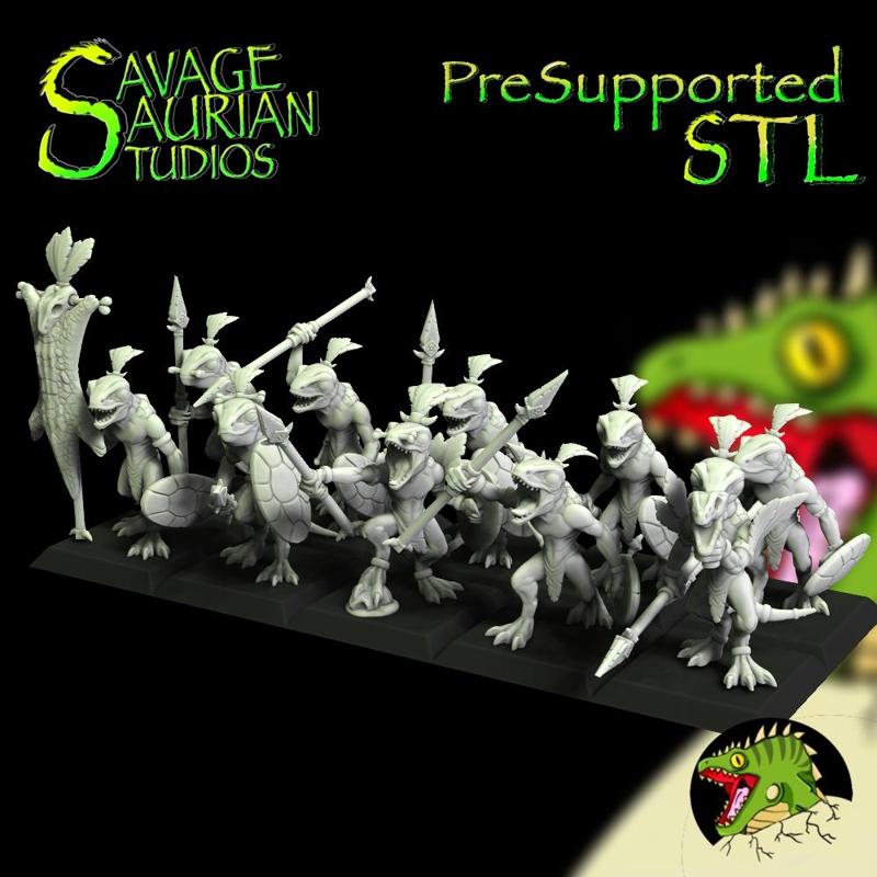 Pygmy Lizardmen Warrior - Spear