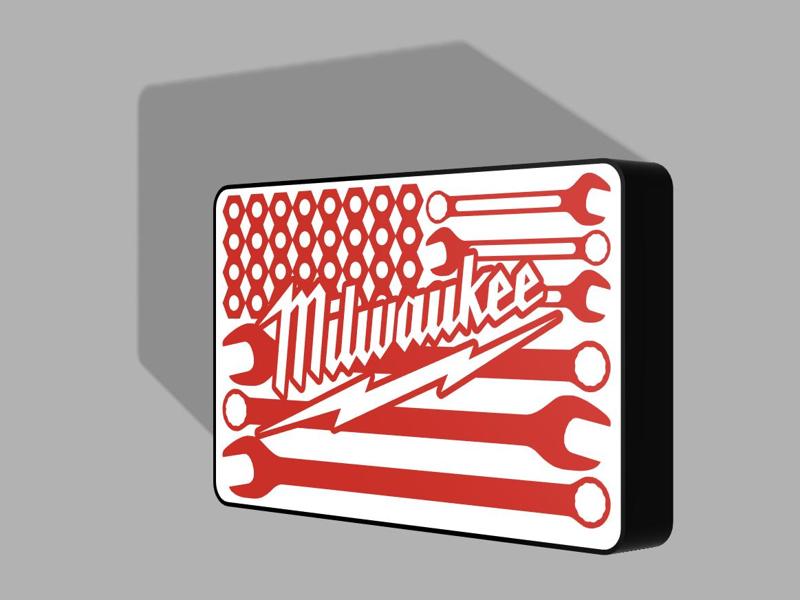 Milwaukee Tools American Flag LED Lightbox Sign