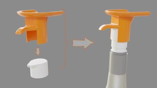 Appui-Coude large pour kit distribution hydro-alcoolique