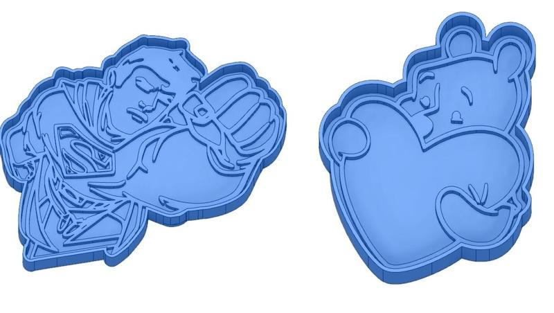 Biscuit Moulds - Captain América - Superman -Spiderman - Winnie the pooh - Winnie the pooh - Cookie cutter - Cookie cutter- Biscuit cutter