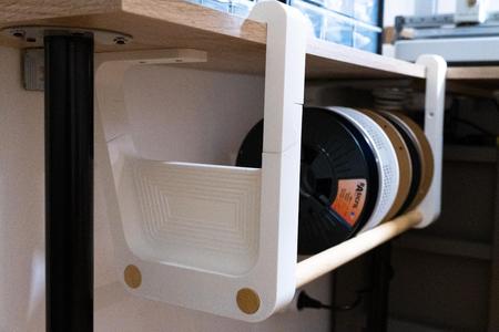 Spool holder - under desk