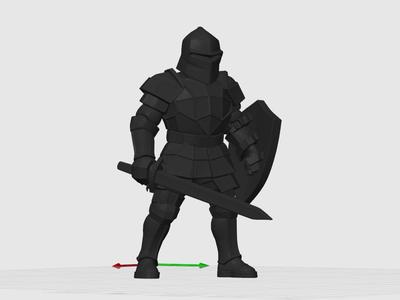 Black Knight, armor, sword, and shield