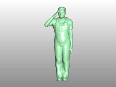 Figurine of a man in a cap. Scale 1:30