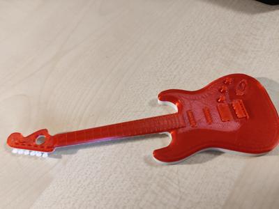 Guitar Keychain - Scaled Fender Squier E-Guitare