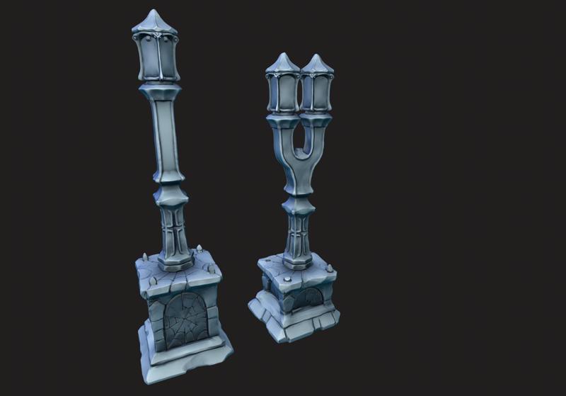 Lamp posts, gothic style