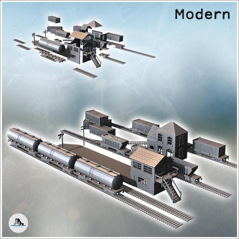 Industrial railway station with buildings, tracks and wagons (17) - Cold Era Modern Warfare Conflict World War 3 RPG  Post-apo WW3 WWIII