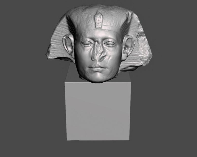 Head from a sphinx of Senwosret III