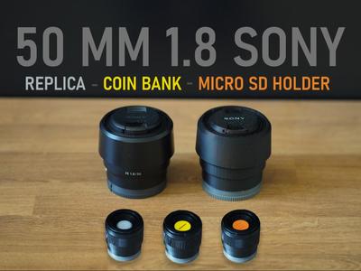Sony 50mm  Replica (Coin bank, microSD holder...)