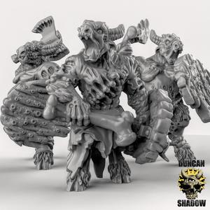 PestiGor Beastmen with Hand weapons and shields (Pre Supported)