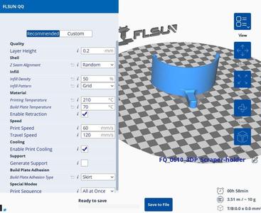FLSUN QQ Scraper-holder