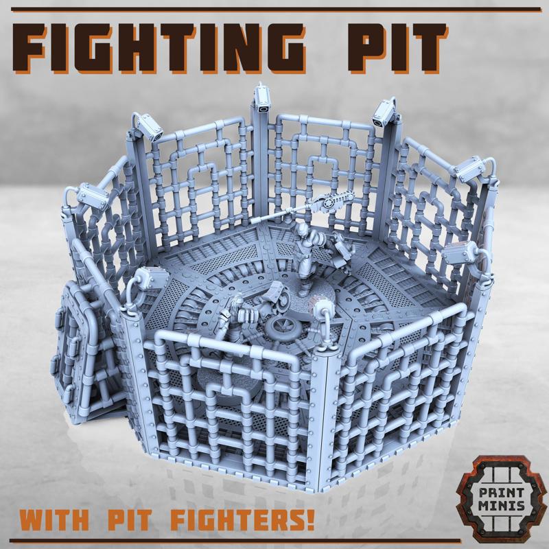 Fighting Pit with 2x Pit Fighters