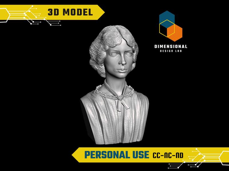 Emily Dickinson - High-Quality STL File for 3D Printing (PERSONAL USE)