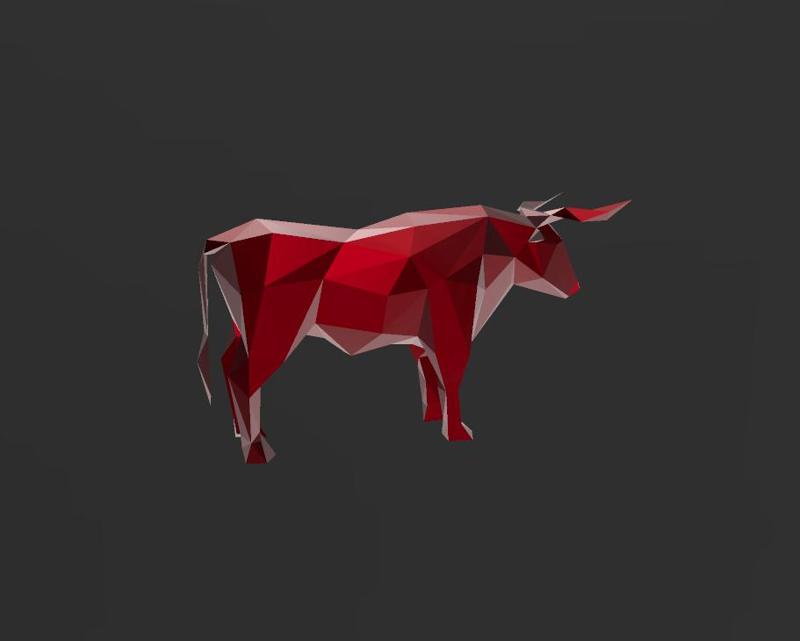 Bull L11 - Low Poly - Excellent Design - Decor