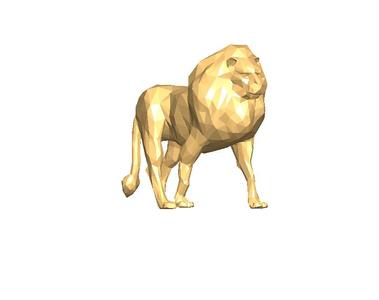 Lion L39 - Low Poly - Excellent Design - Decor