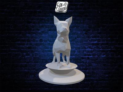 Pinscher Dog - Low Poly - Bust - Excellent Design - Decor