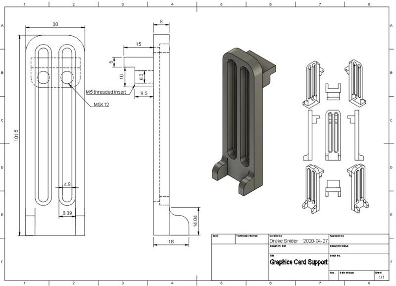 Adjustable GPU Support Stand
