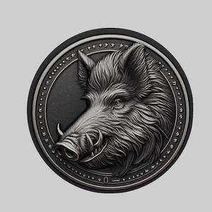 Wild boar Animal Head Wild boar Animal Medallion for CNC Router Laser & 3D Printer