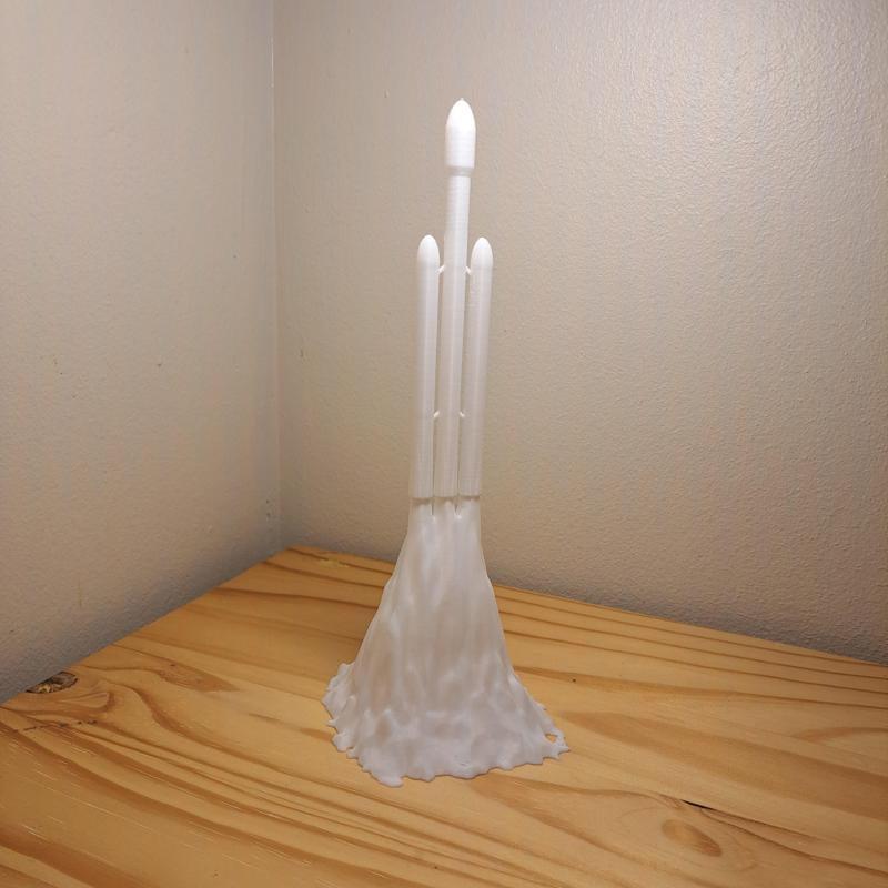 Spaceship With Smoke Cloud