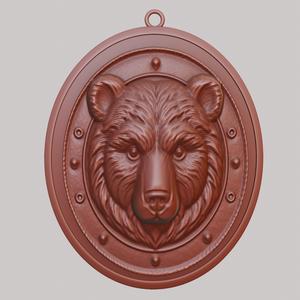 Bear Animal Necklace Bear Animal Pendant for CNC Router Laser & 3D Printer