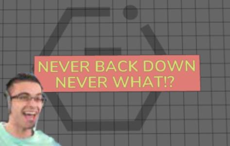 NEVER BACK DOWN NEVER WHAT bookmark
