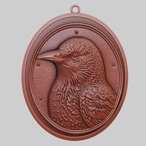 Starling Animal Pendant Starling Animal Necklace for CNC Router Laser & 3D Printer