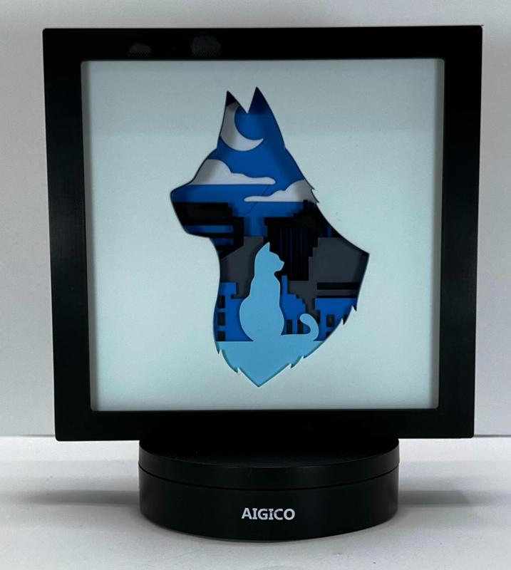 Unique Cat Silhouette 3D Shadow Box Art