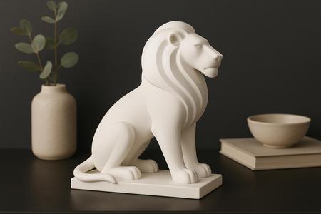 Marble Lion Sculpture