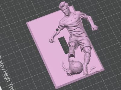 Soccer Player Ball Light Switch Plate Cover