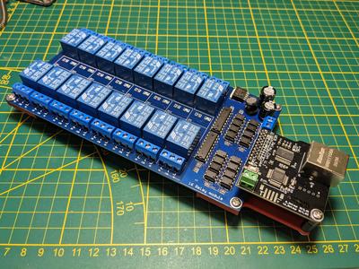 Relay Board DIN Rail Mount (16 Channel)