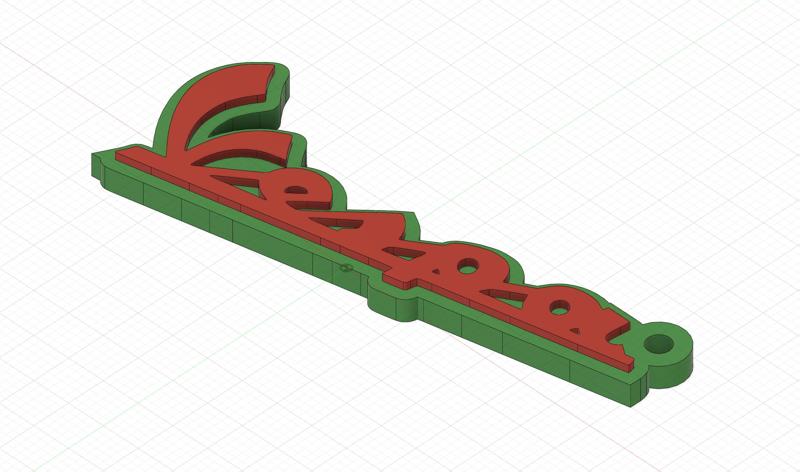 keychain vespa keychain