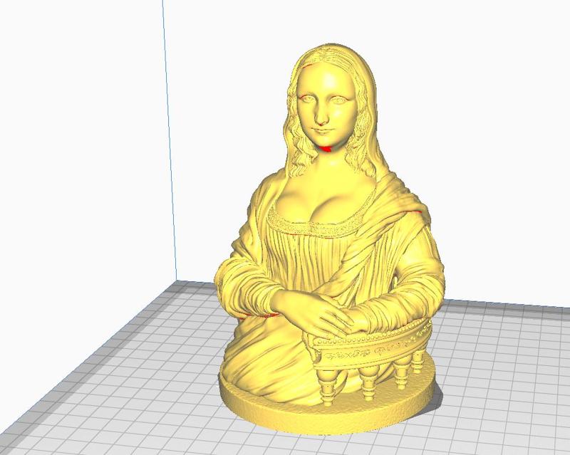 THE GIOCONDA OR MONNA LISA IN 3D PRINTING